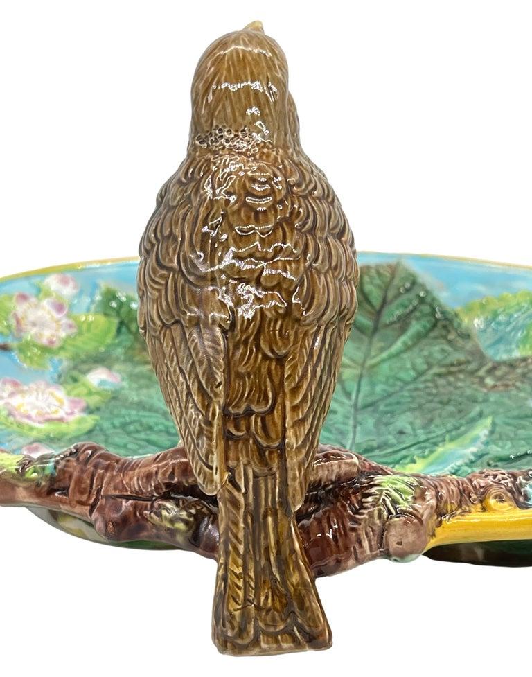 A George Jones Majolica Server with Mounted Thrush, English, ca. 1872 For Sale 9