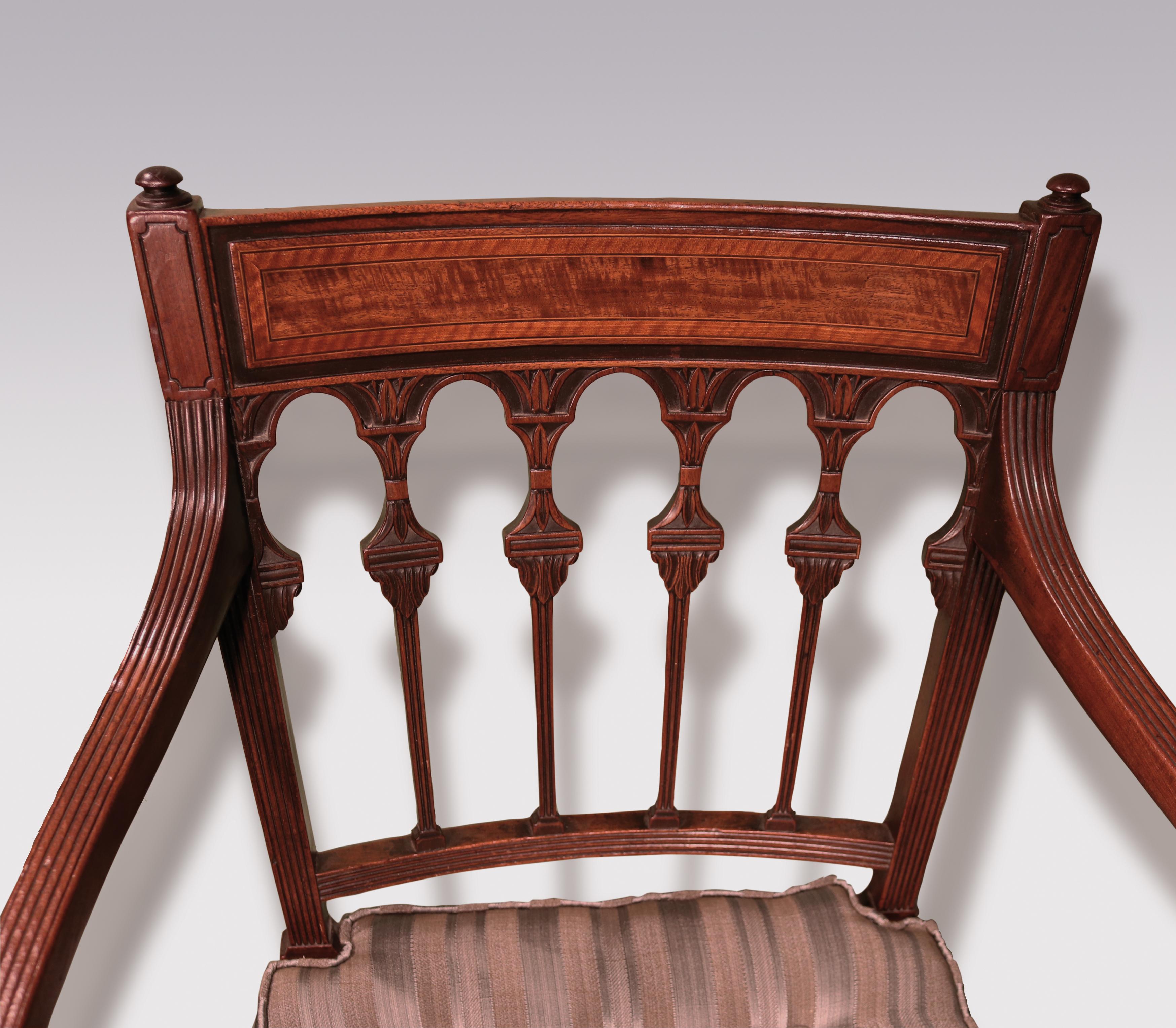 George III Mahogany Armchair In Good Condition In London, GB