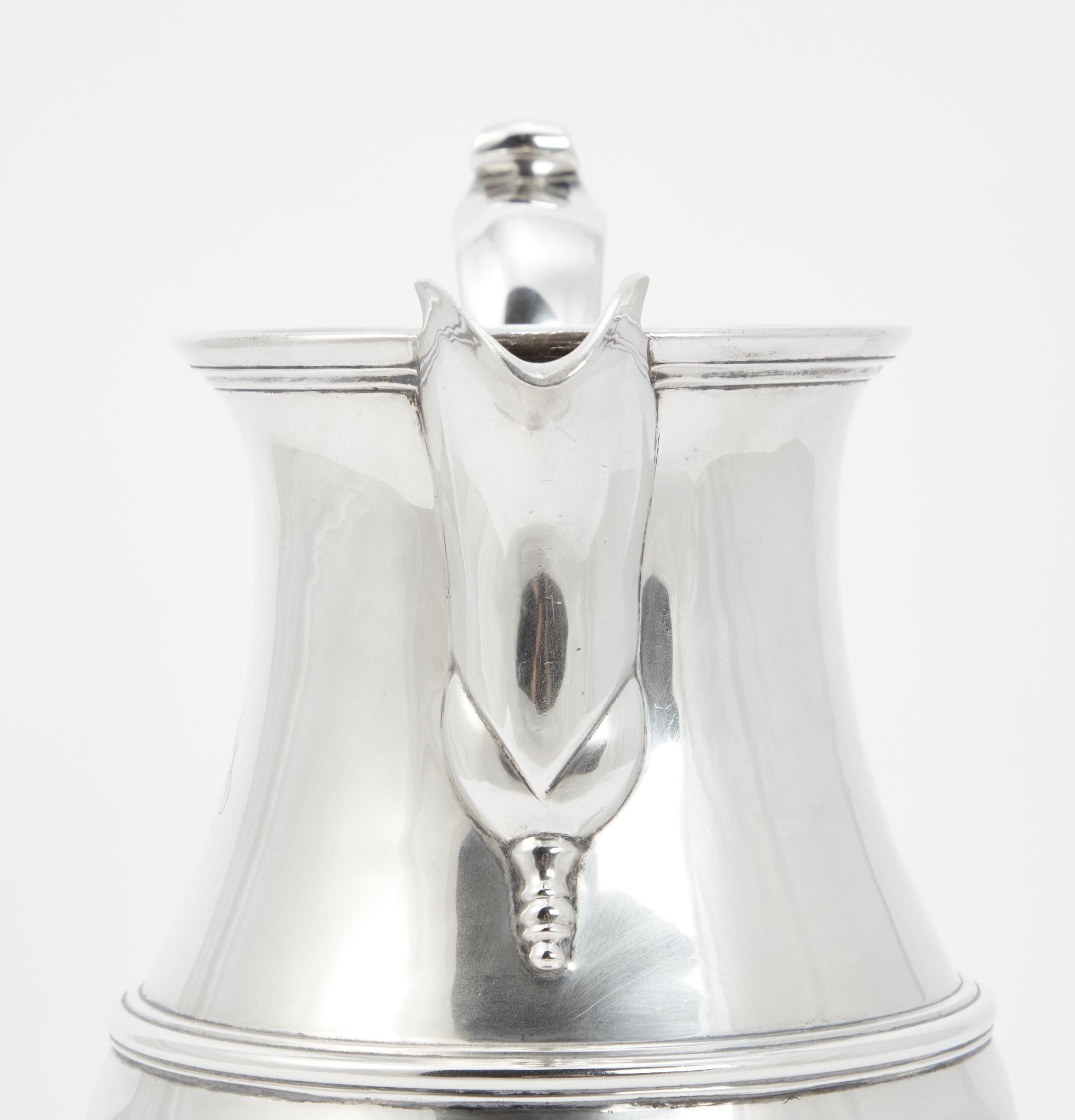 A George V Sterling Silver Pitcher, Circa 1928 
By William Comyns & Sons
Monogrammed and fitted with sterling silver hallmark
Sourced from London, England by Martyn Lawrence Bullard