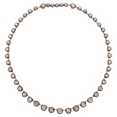 Antique Georgian 1830 Diamond Rivière Necklace
