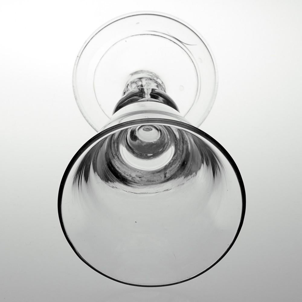 English Georgian Baluster Wine Glass, C1725 For Sale