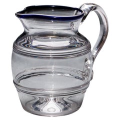 Brocca da acqua con bordo blu georgiano