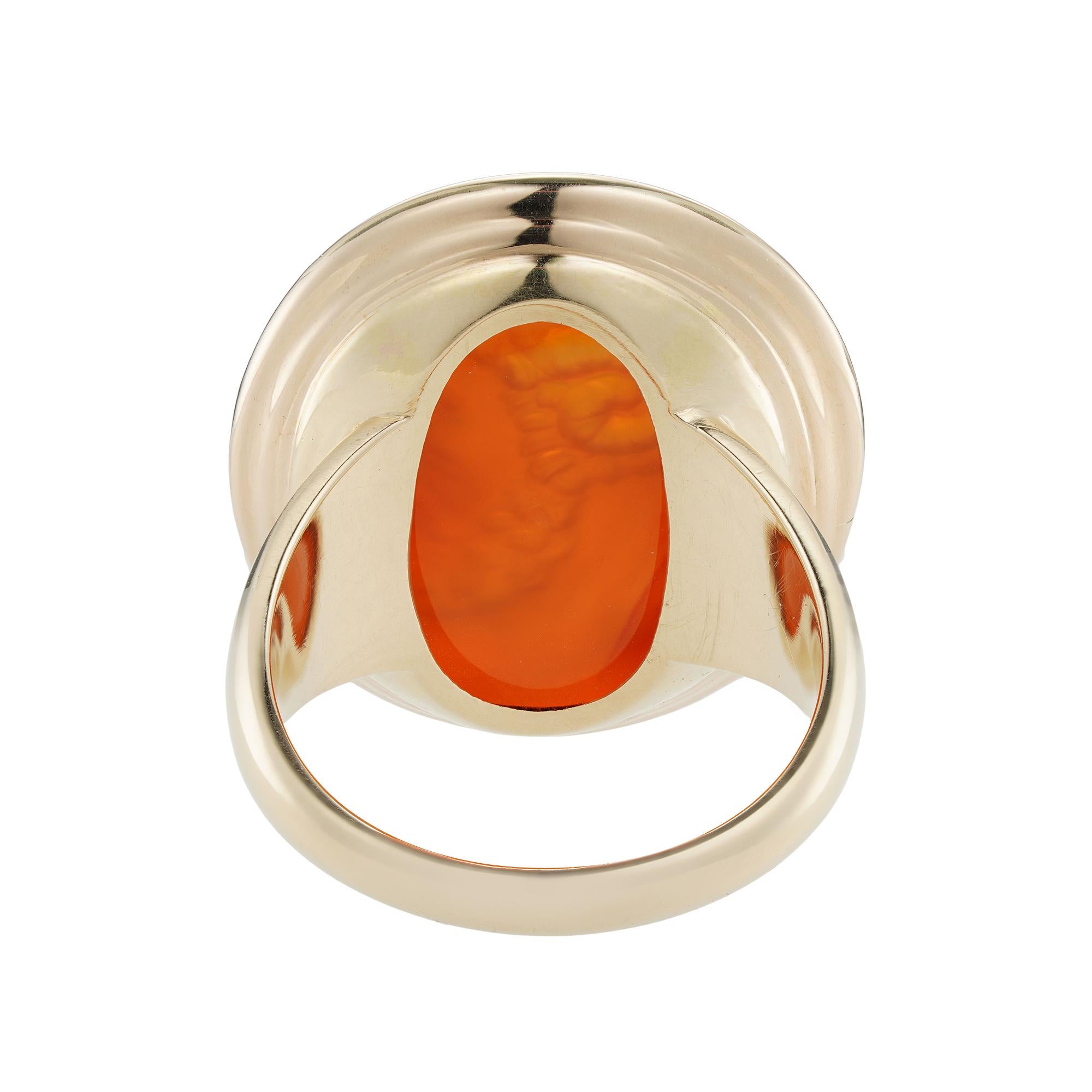 Georgianischer Karneol-Intaglio-Ring (Cabochon) im Angebot