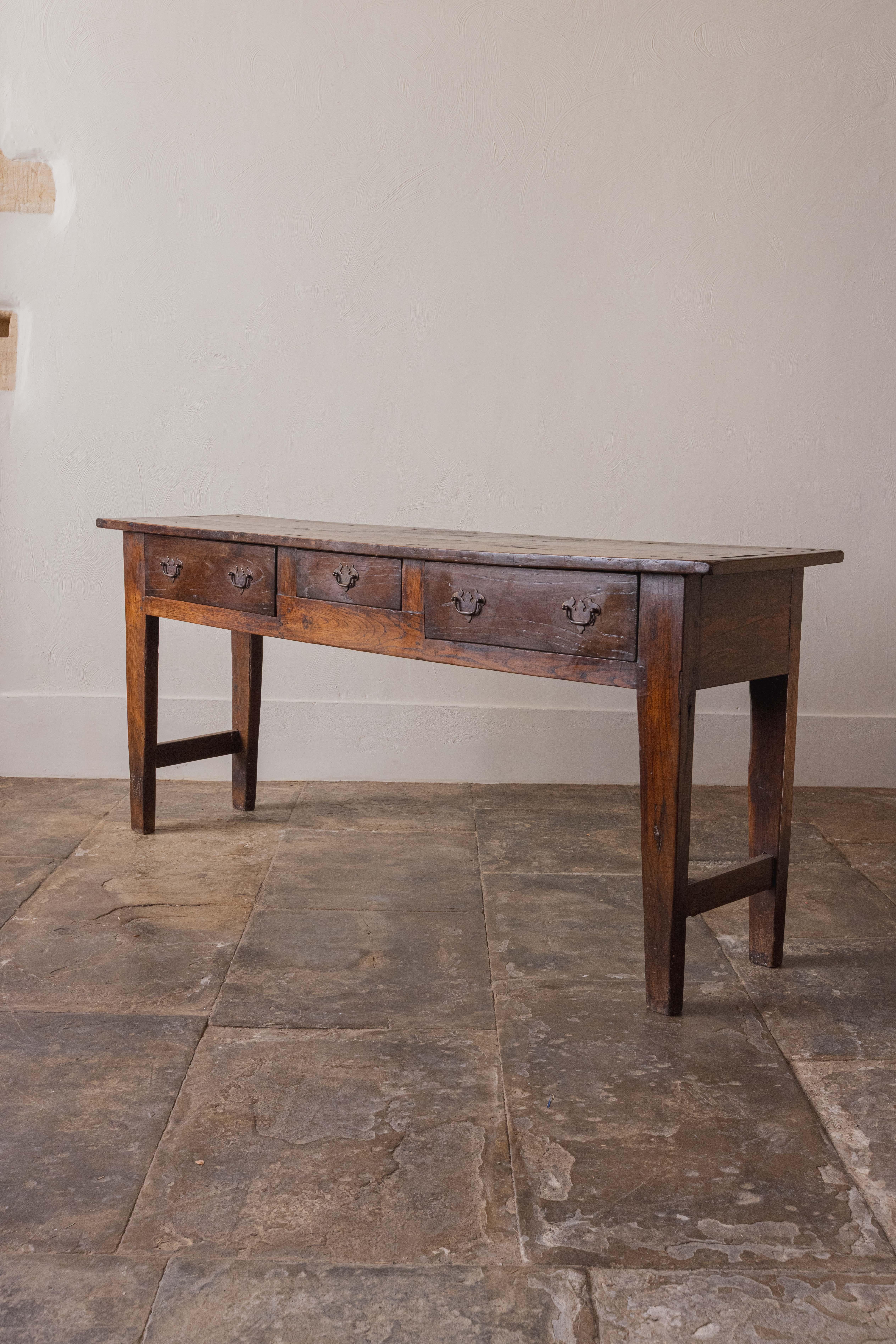 A Georgian Chestnut Dresser Base For Sale 1