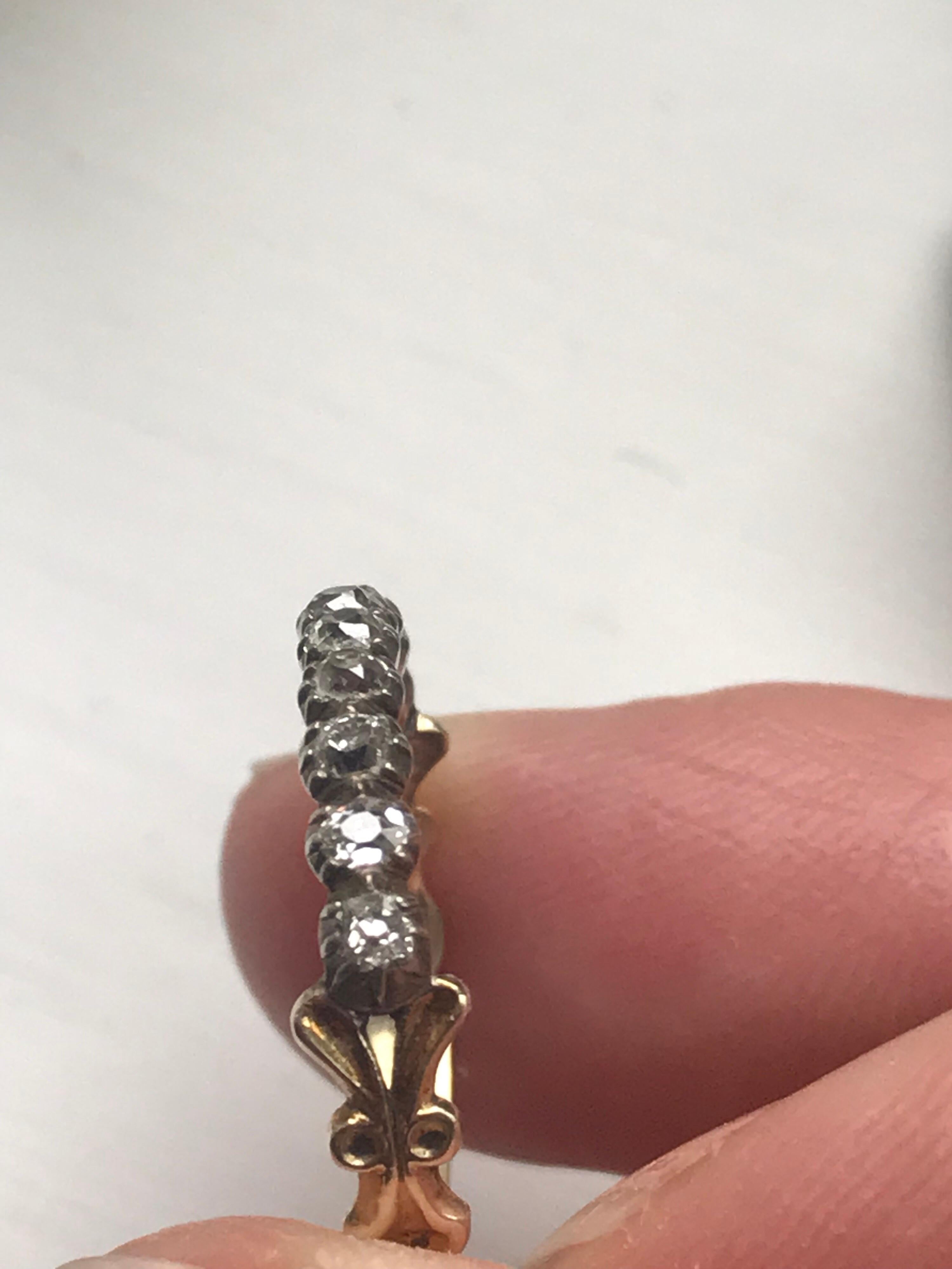 Georgian Diamond Eternity Band In Good Condition For Sale In Oxford, GB