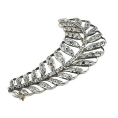 Georgian Diamond Feather Brooch