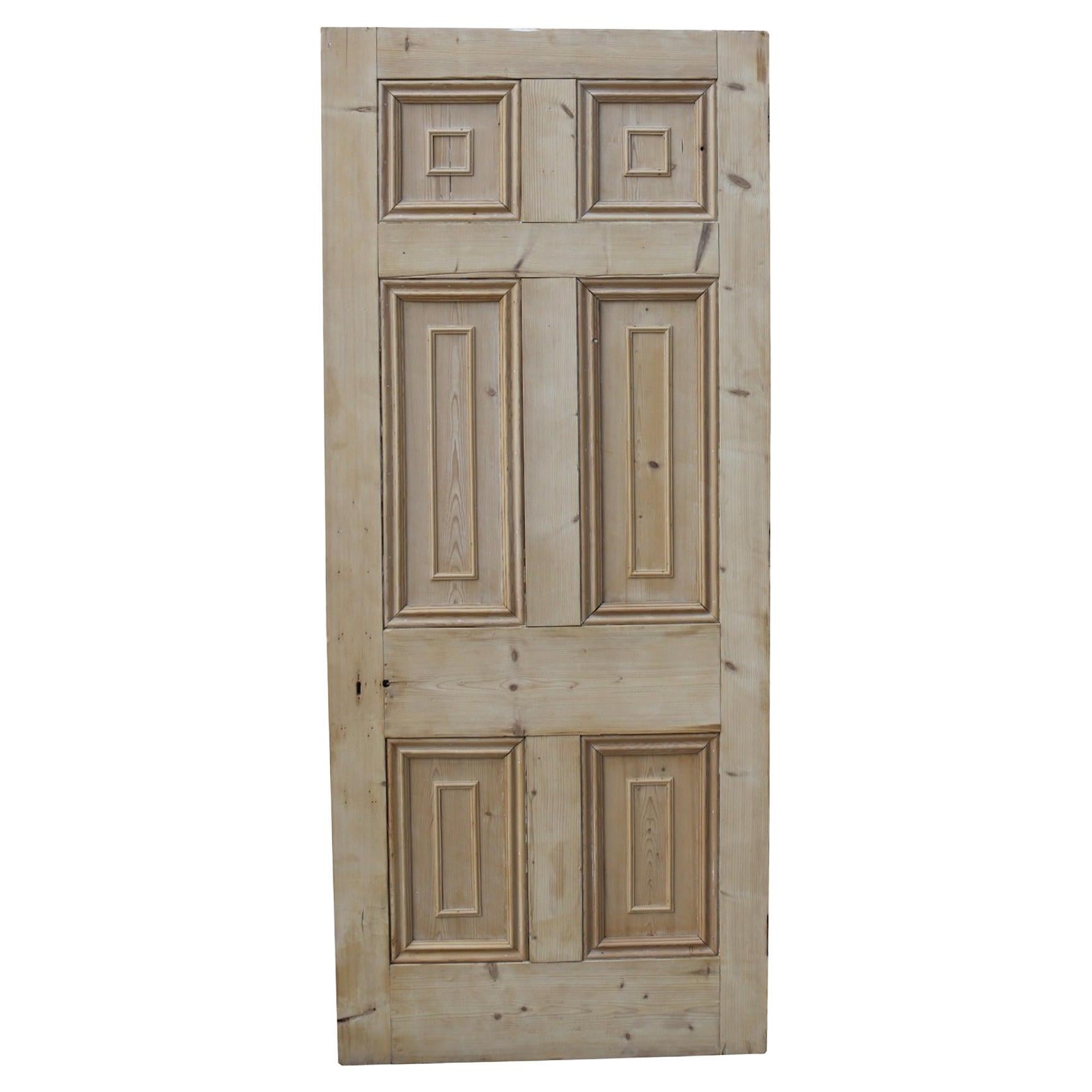 Georgian Era Six Panelled Interior Door For Sale