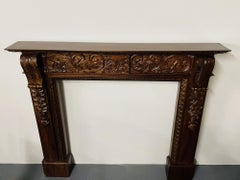 Georgian Fire Mantle, Fire Surround, Solid Mahogany Carved, Cabinet Maker
