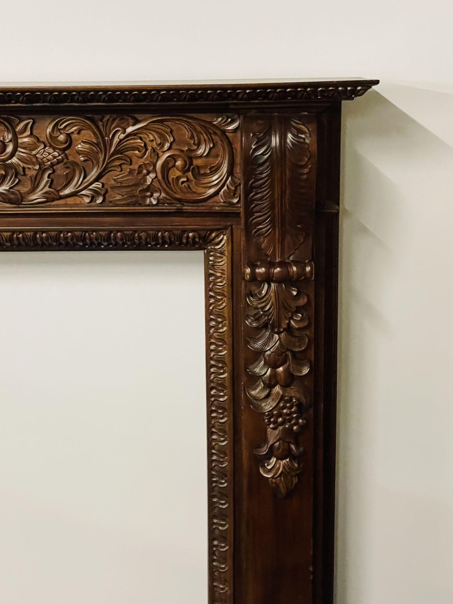 Georgian Fire Mantle, Fire Surround, Solid Mahogany Carved, Cabinet Maker 2