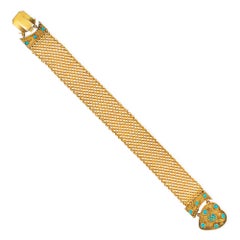 Bracelet géorgien en or et turquoise