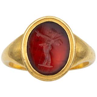 Georgian Carnelian Intaglio Gold Signet Ring For Sale at 1stDibs ...