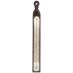 Antique Georgian III Mahogany Thermometer by John Dollond
