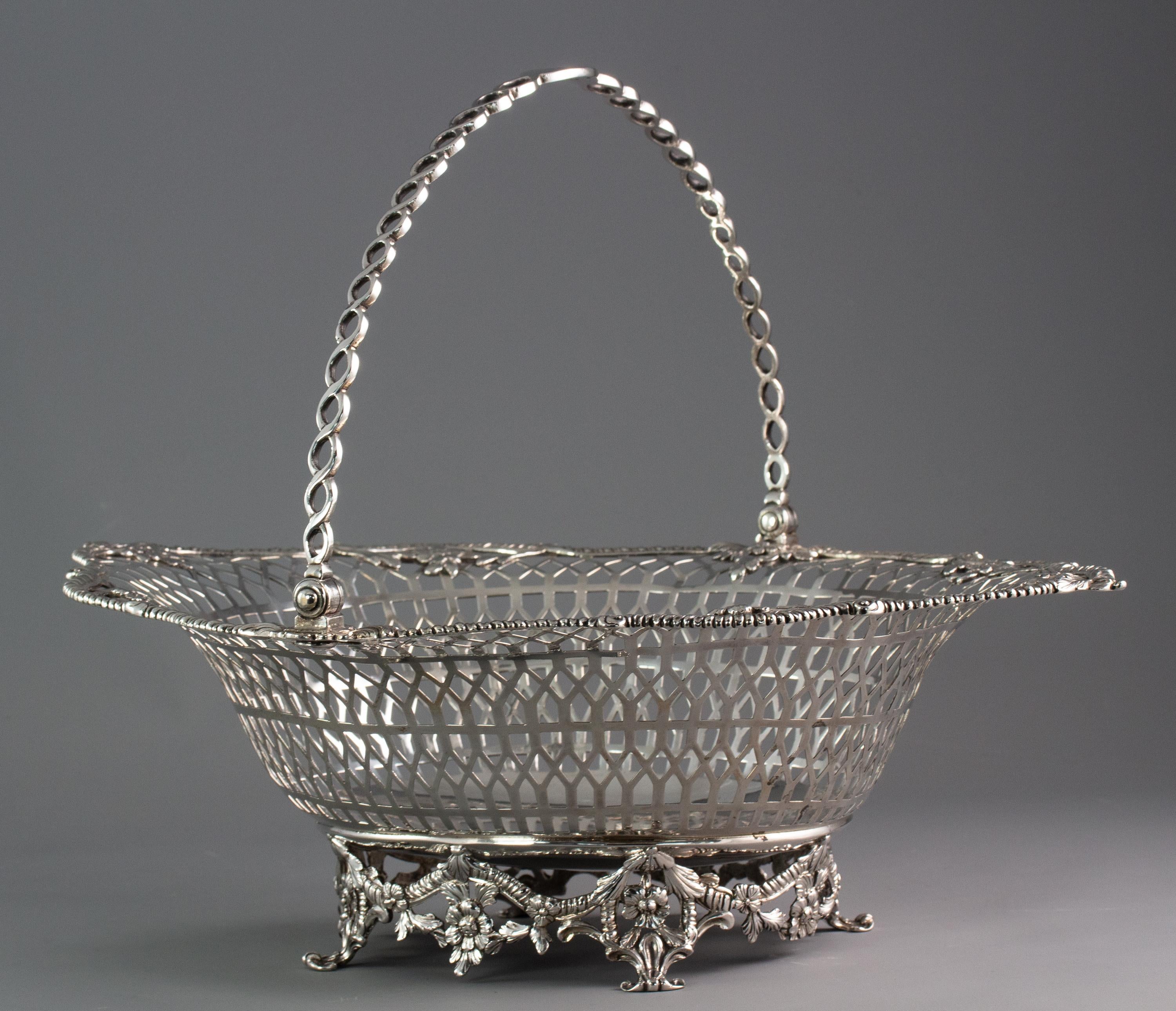 Georgian Irish Silver Basket Dublin, 1760 7