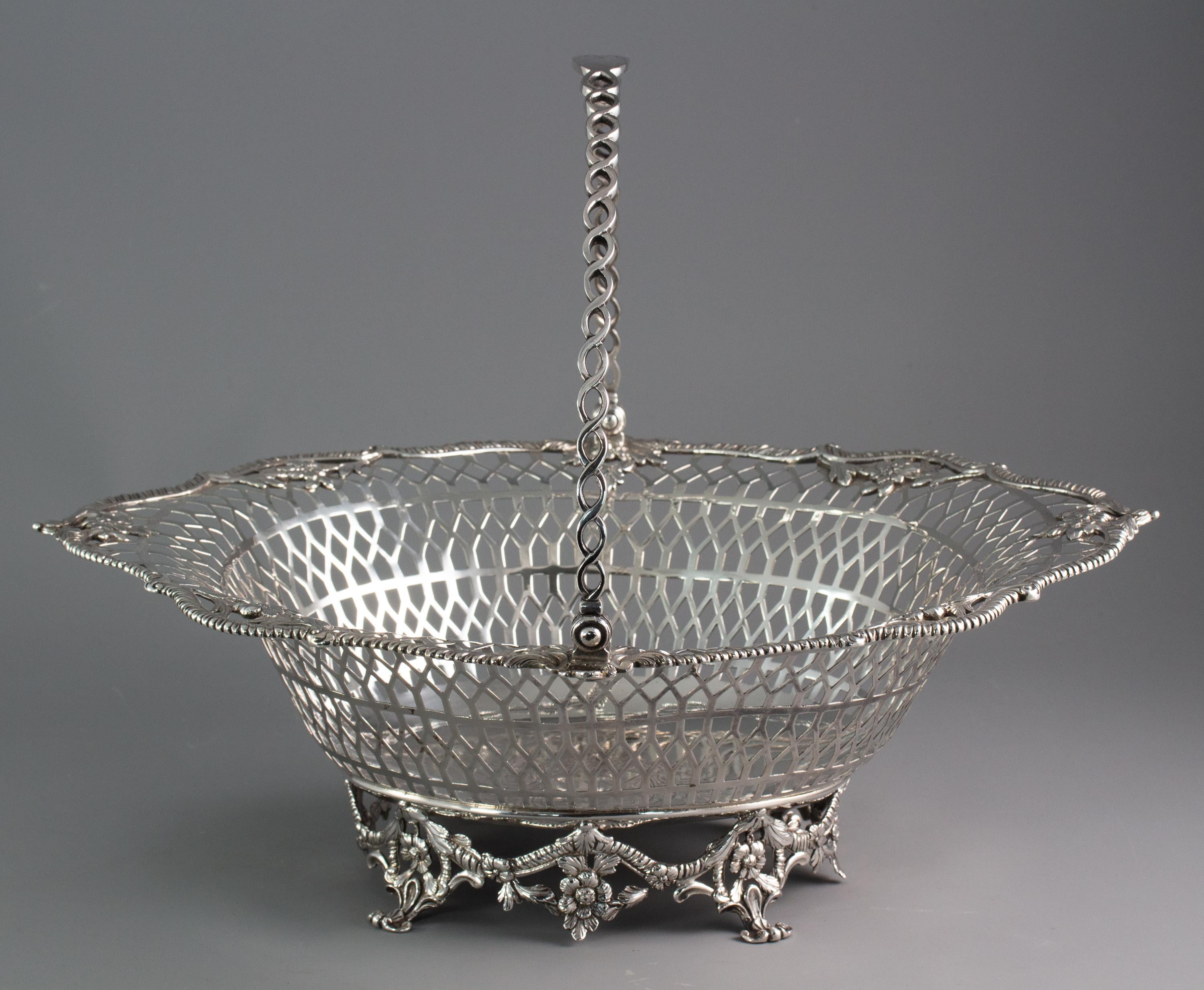Georgian Irish Silver Basket Dublin, 1760 9