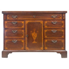 A Georgian Mahogany Bachelors Chest with Satinwood Inlay, English, ca. 1830