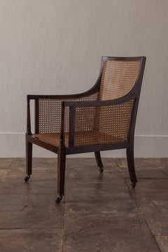 A Georgian Mahogany Cane Chair