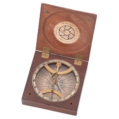  A Georgian Mahogany Cased Pocket Sundial
