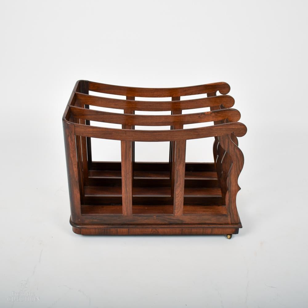 A useful magazine or paper rack in excellent condition and lovely mahogany colour. Beautifully made with a fantastic finish.
