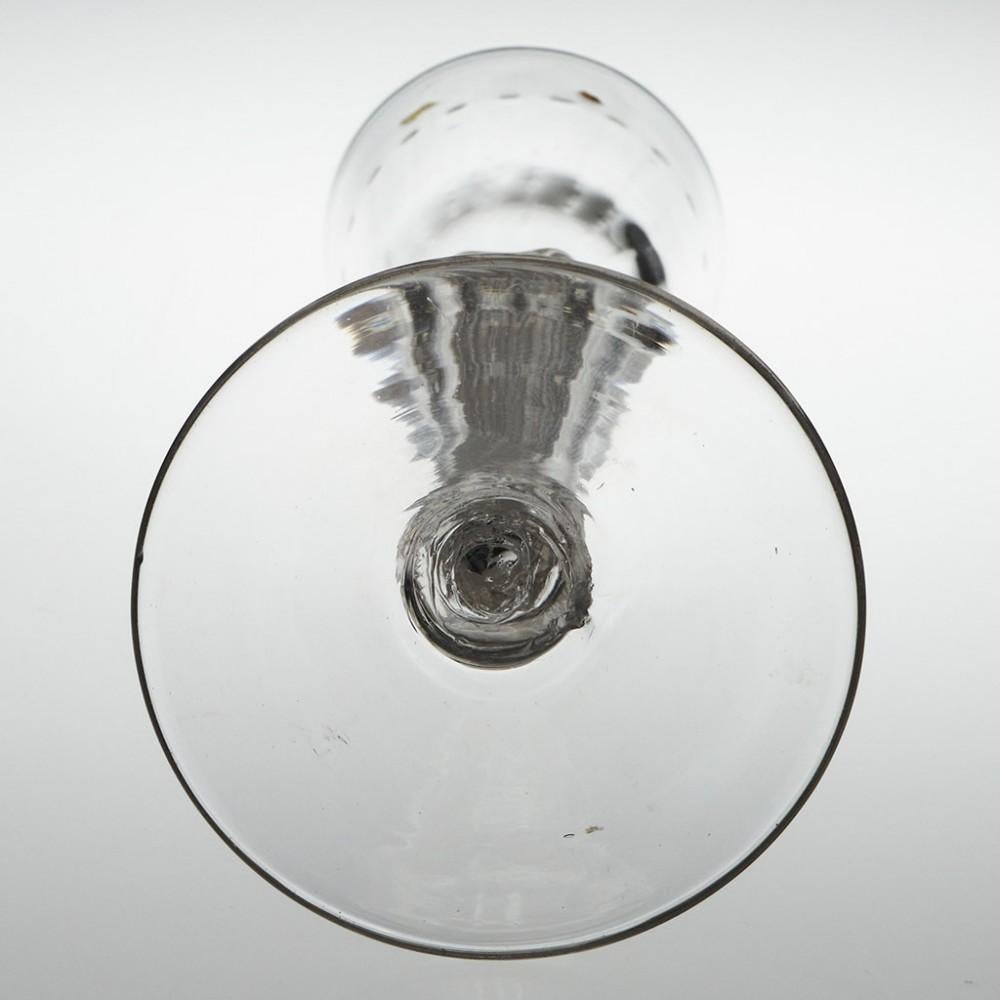 A Georgian Pedestal Stem Cordial Glass, c1760 In Good Condition For Sale In Tunbridge Wells, GB