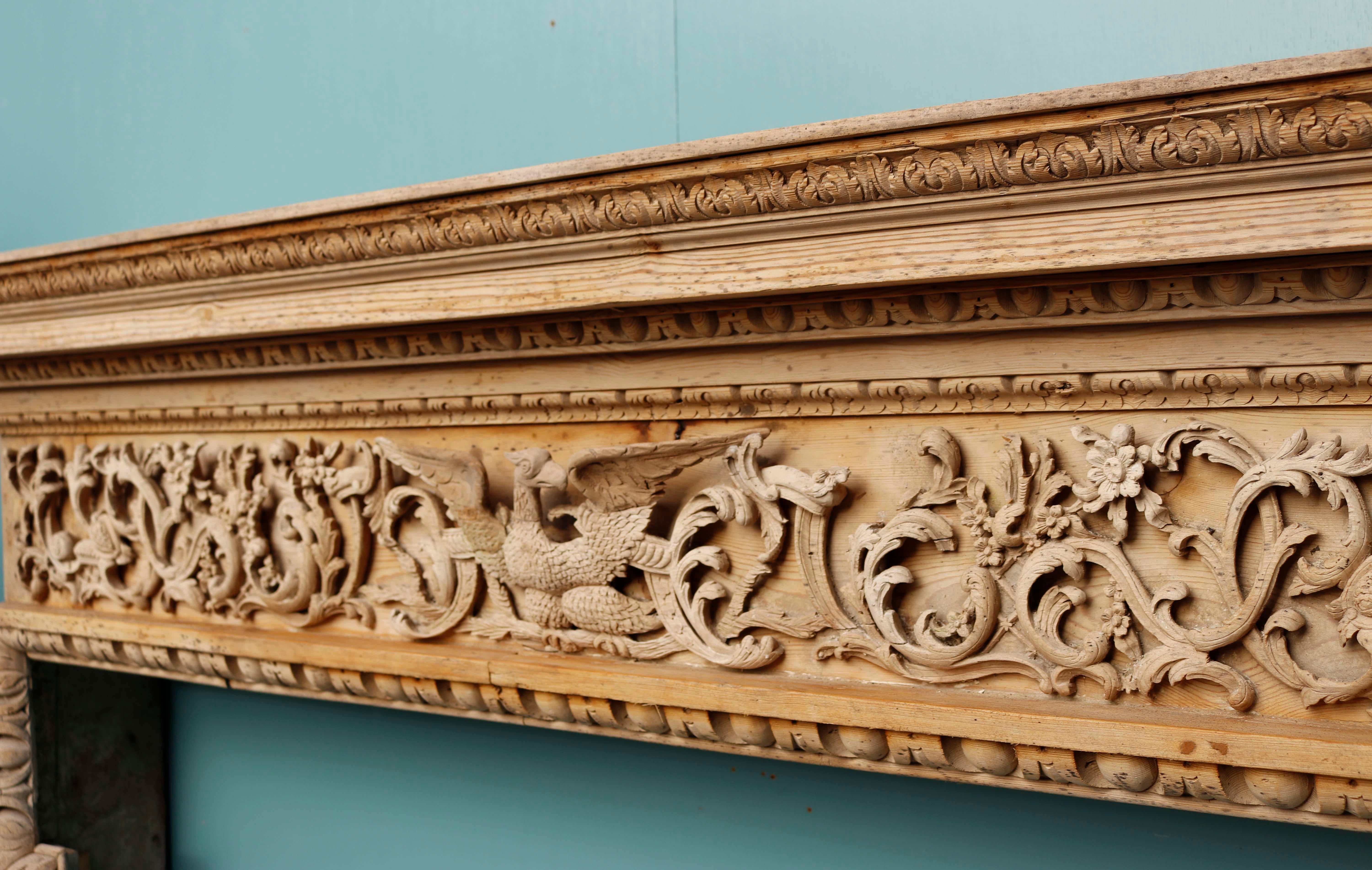 18th Century Georgian Period Carved Fireplace Surround For Sale