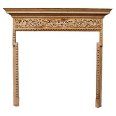 Antique Georgian Period Carved Fireplace Surround