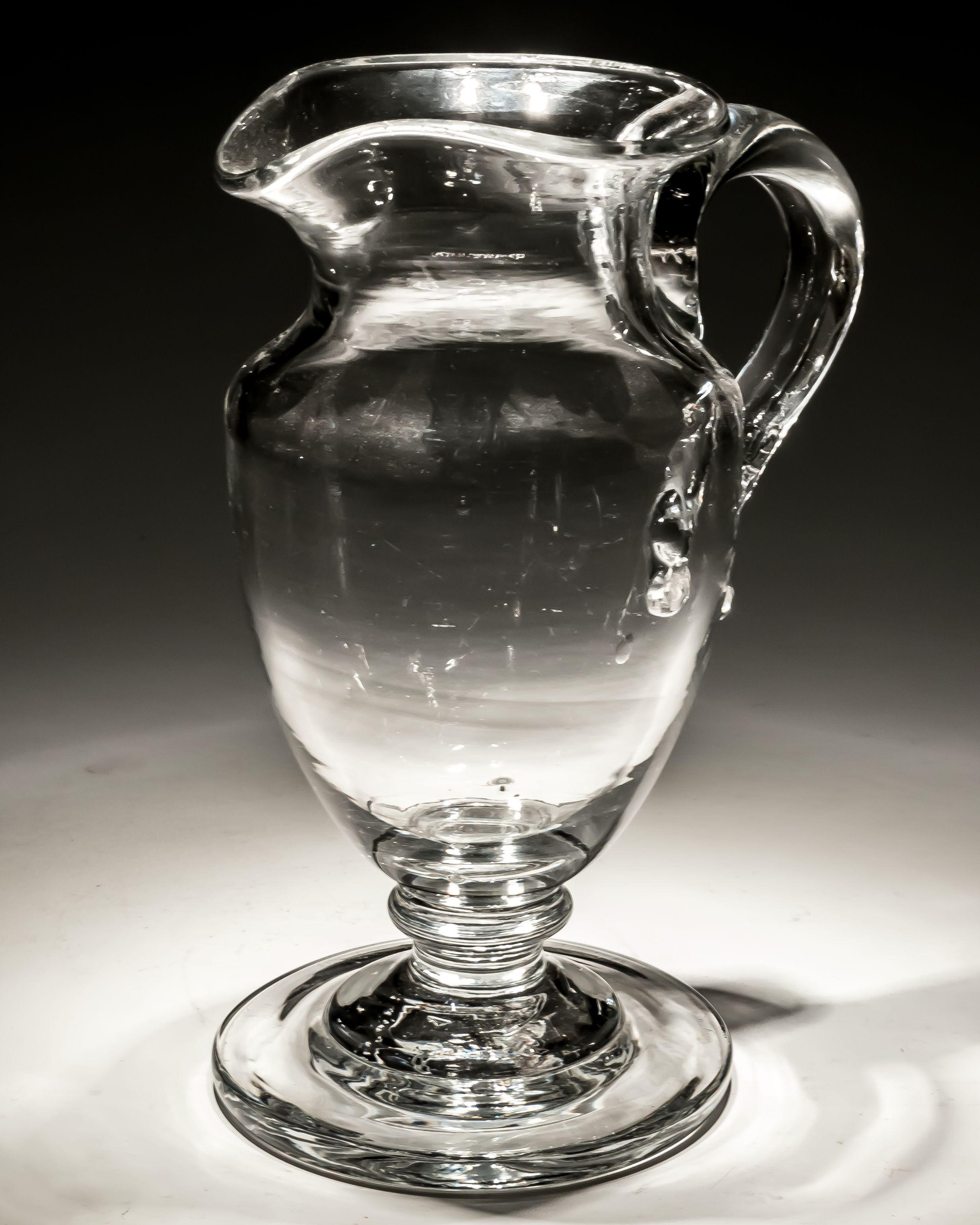 A Georgian period water jug.

England, circa 1795.

Measures: Height: 21.5 cm (8 1/2