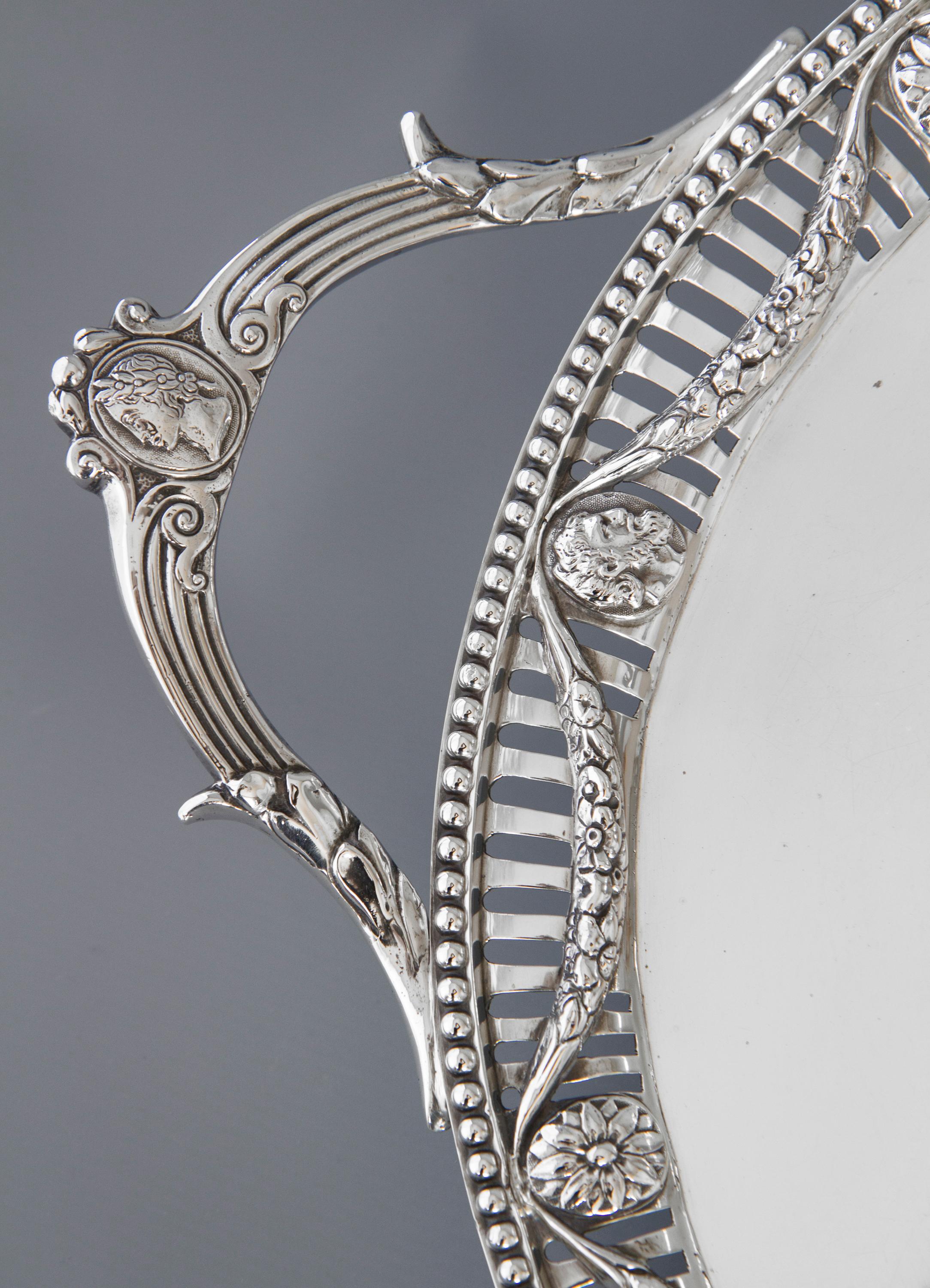 Georgian Silver Tray, London, 1816 by Joseph Angell 4