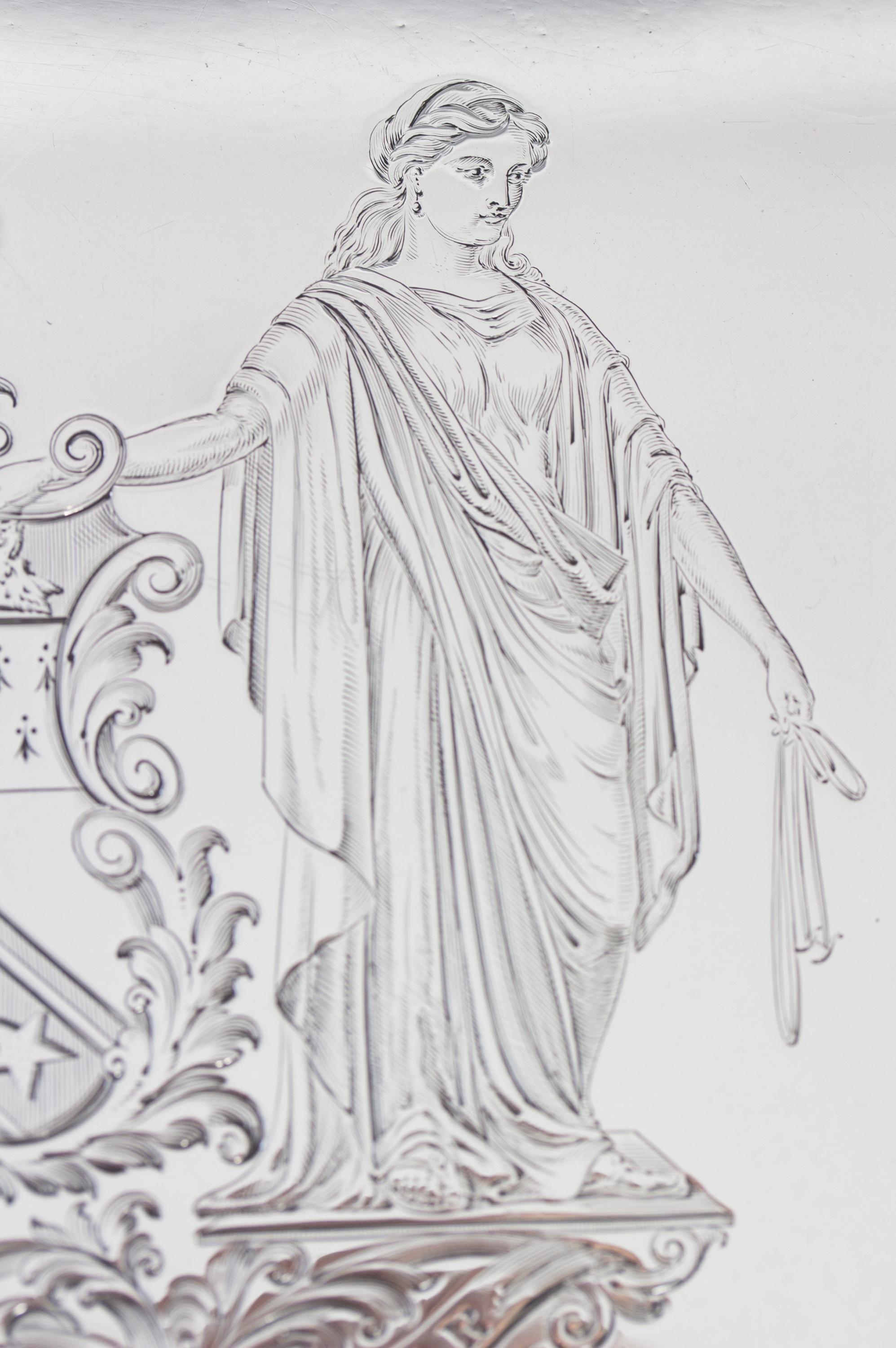 Georgian Silver Tray, London, 1816 by Joseph Angell 8