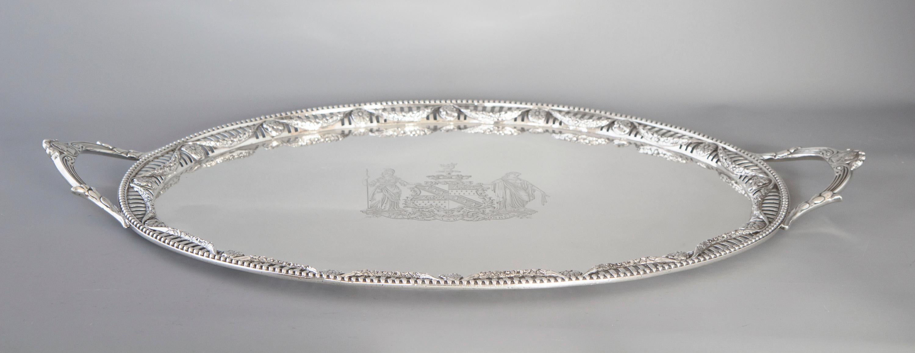 Georgian Silver Tray, London, 1816 by Joseph Angell In Good Condition In Cornwall, GB
