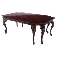 Vintage A Georgian style carved mahogany dining table by Century. 