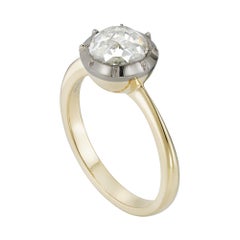A Georgian-style cut-down set solitaire diamond ring
