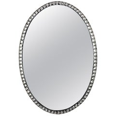 Georgian Style Irish Mirror with Rock Crystal Faceted Border