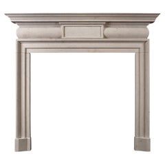 A Georgian Style Limestone Fireplace