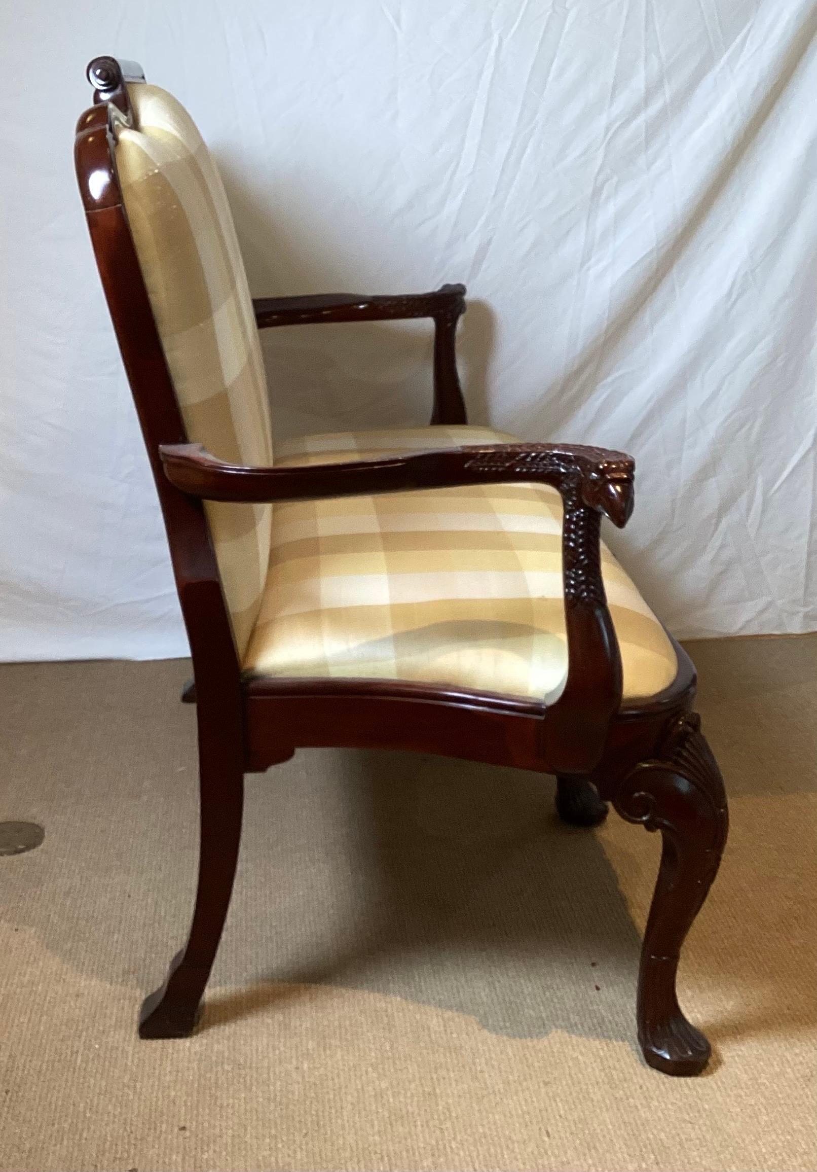 A Georgian Style Mahogany Settee by Maitland Smith  For Sale 2