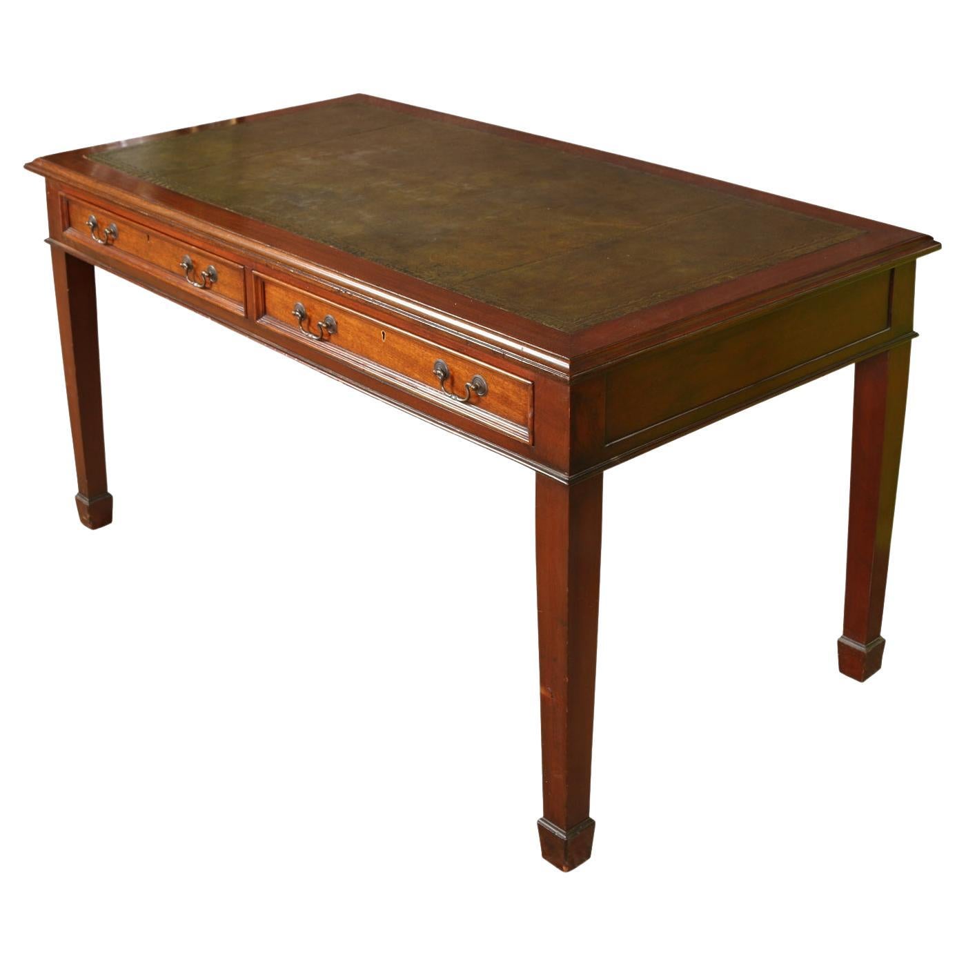 Small Mahogany Writing Table with One Drawer at 1stDibs