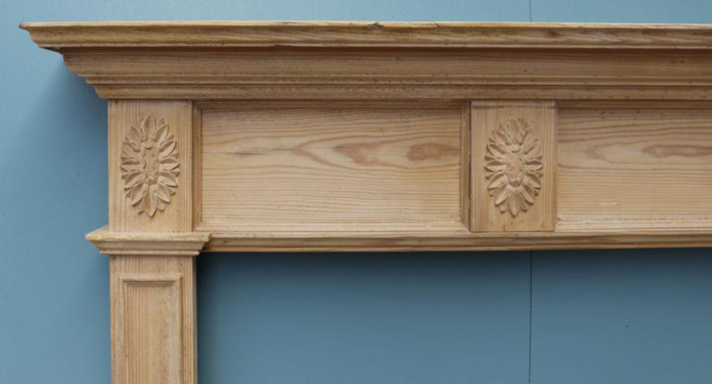 Hand-Crafted A Georgian Style Pine Fire Mantel For Sale