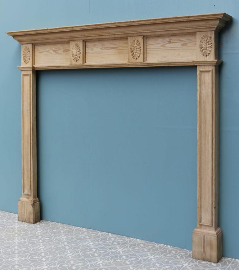 20th Century A Georgian Style Pine Fire Mantel For Sale