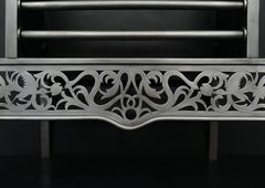 A Georgian Style Polished Steel Firegrate