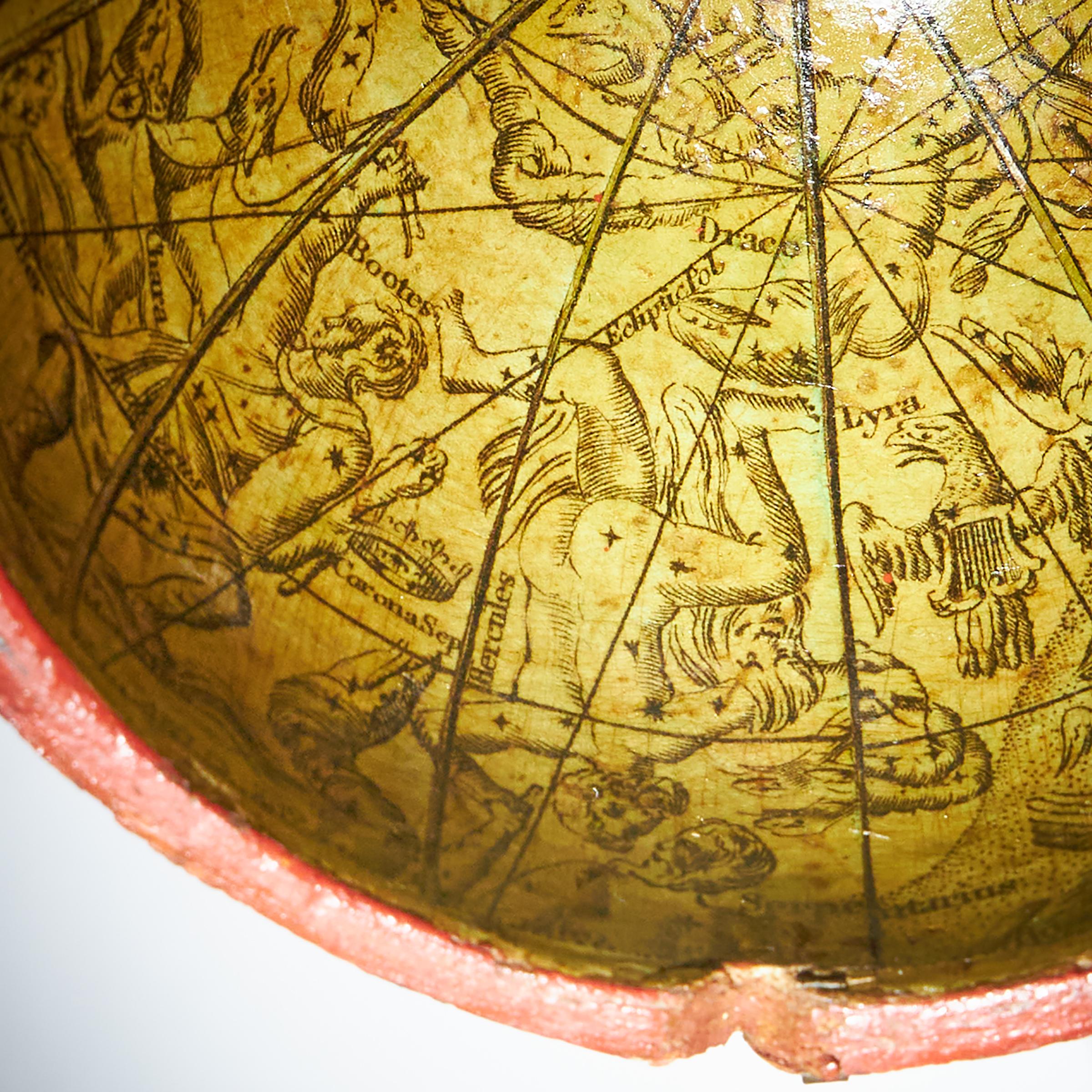 Plaster Georgian Terrestrial Pocket Globe by T. Harris and Son, London, 1813 For Sale