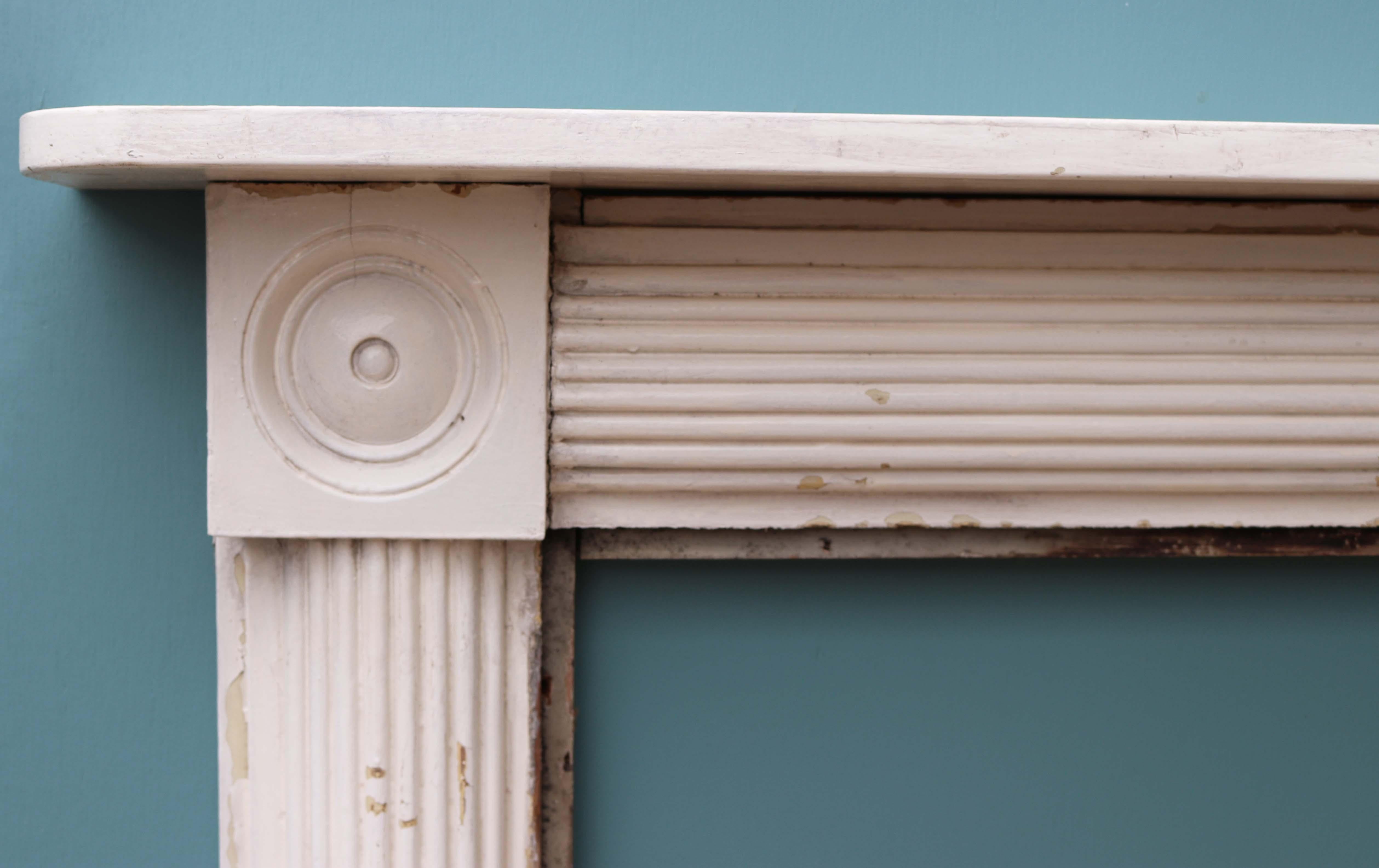 English Georgian Timber Bullseye Fire Surround