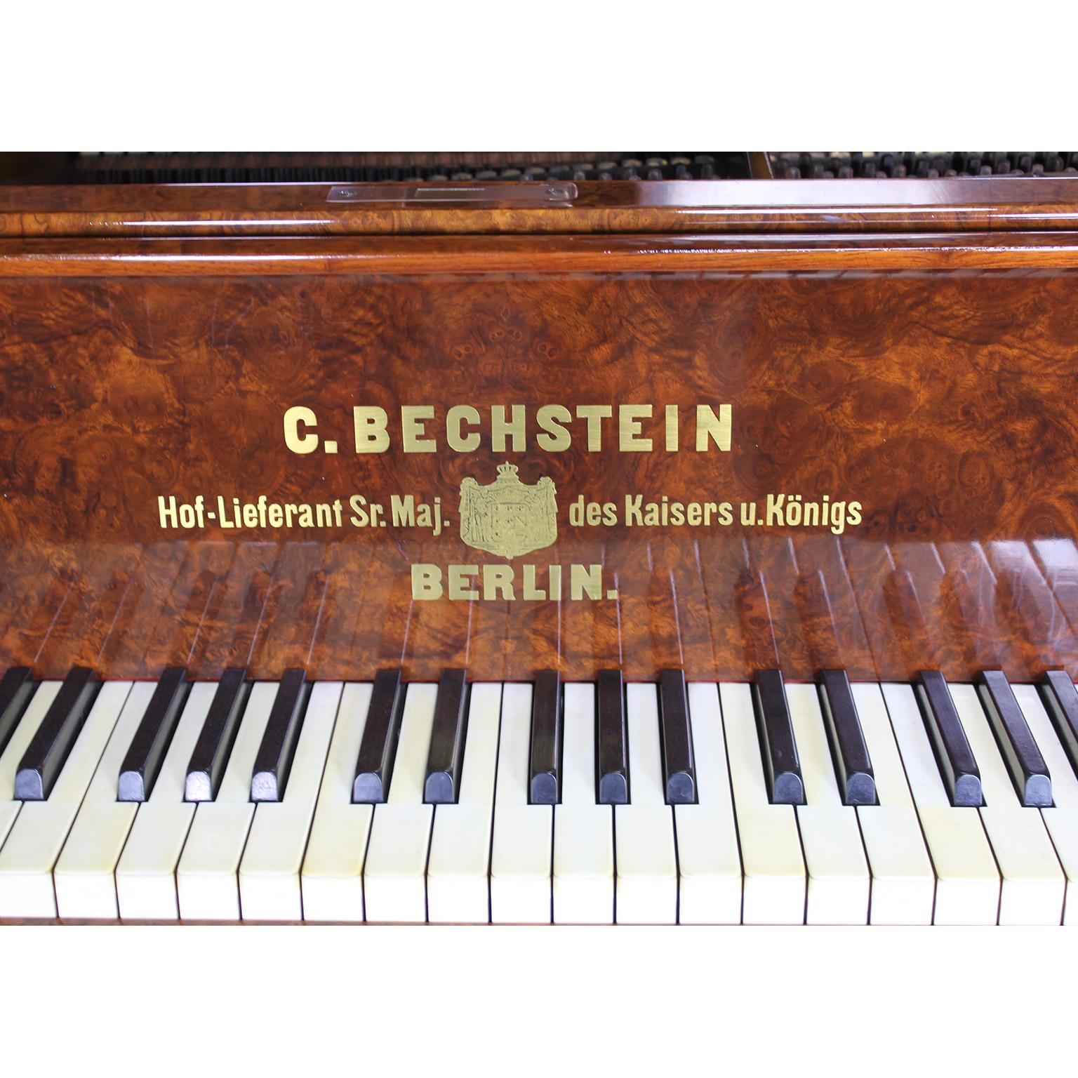 Deutsches Bechstein-Konzert-Grand Piano aus Wurzelnussholz im Louis-XVI.-Stil des 19. Jahrhunderts im Angebot 7