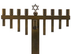 A German Art Deco Brass Menorah