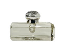 German Art Nouveau Crystal with Silver CAP Inkwell, circa 1890