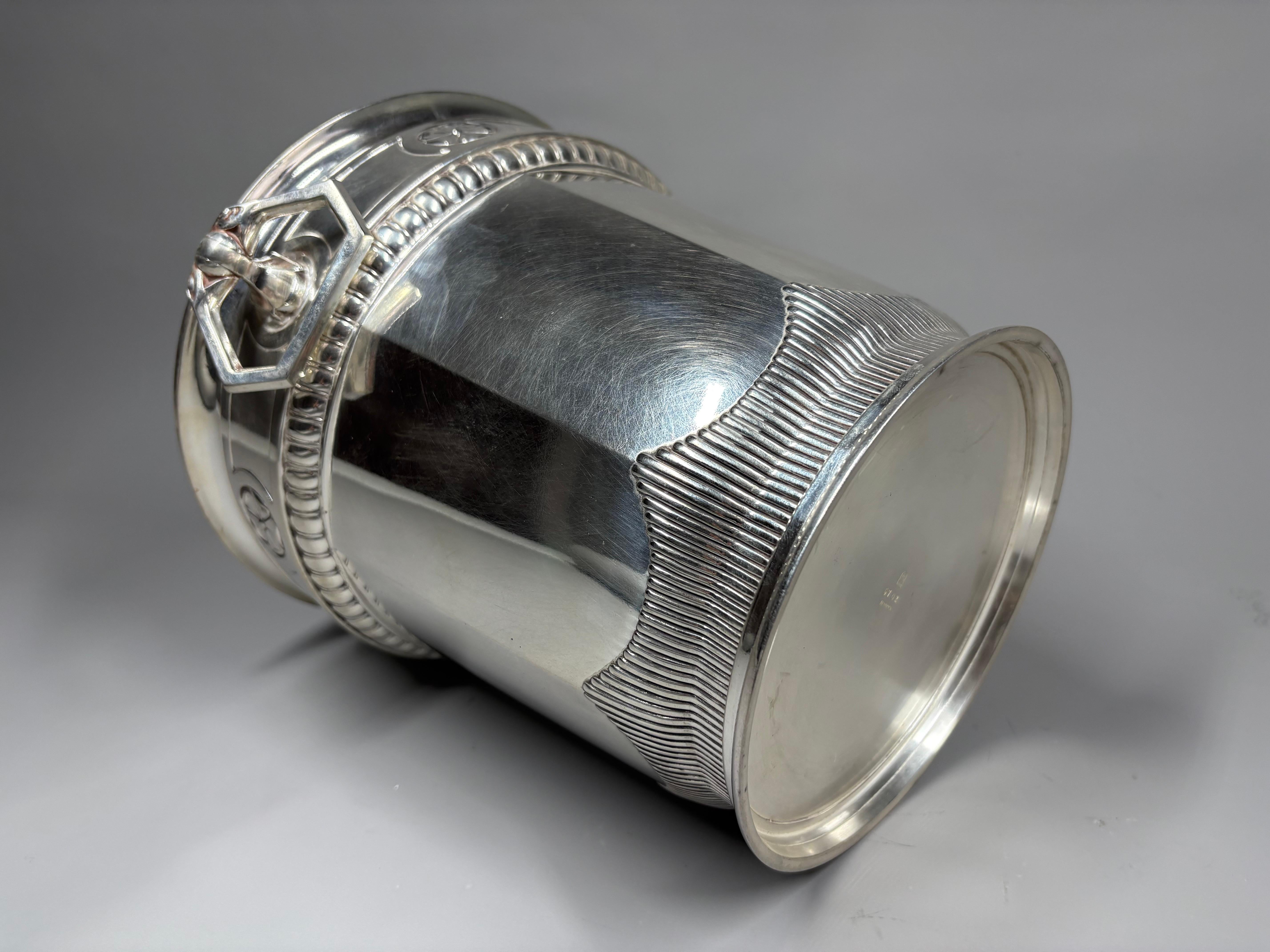 A German Art Nouveau silver plate champagne / wine cooler by Orivit, circa 1905 For Sale 5