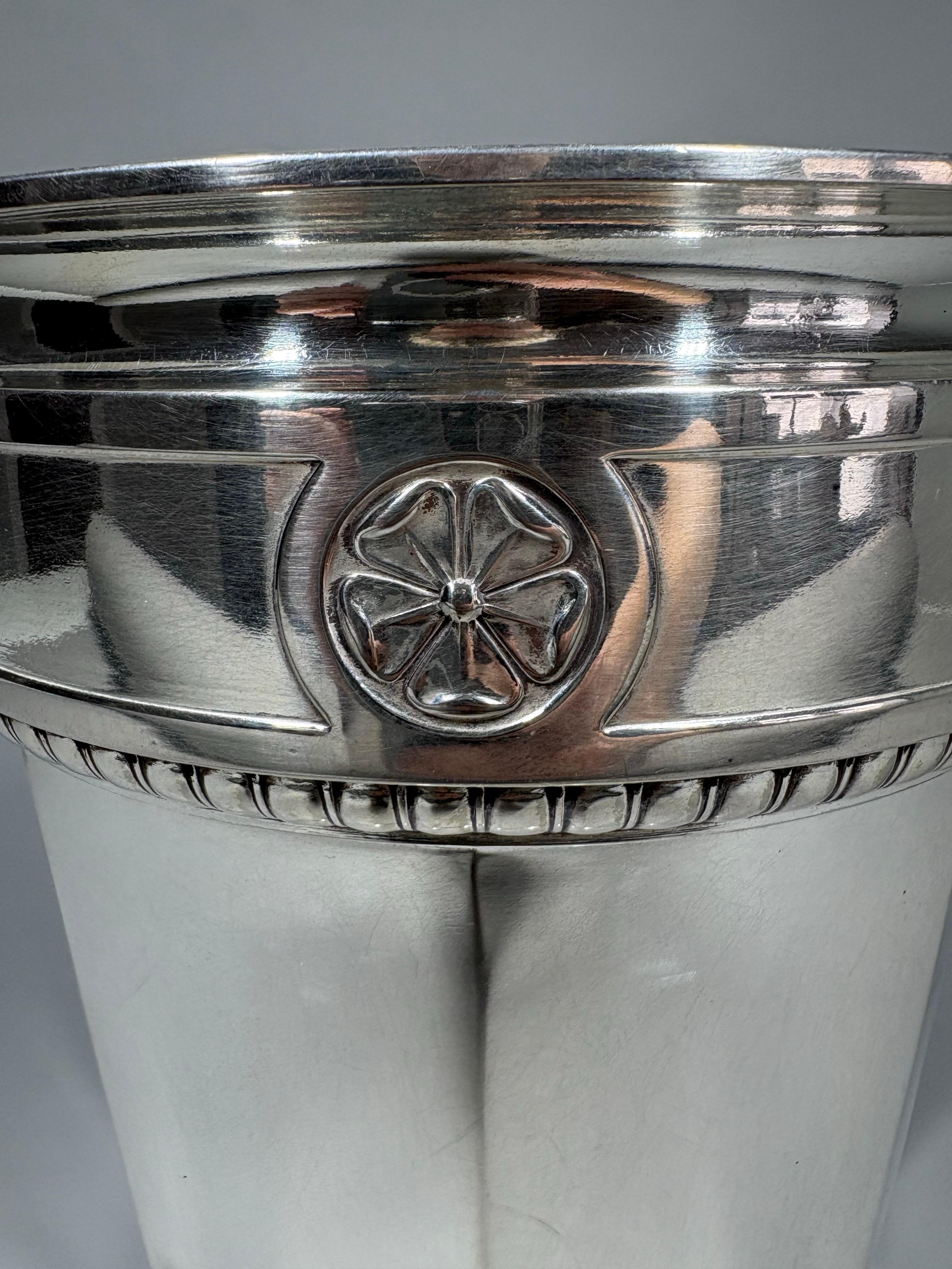 Early 20th Century A German Art Nouveau silver plate champagne / wine cooler by Orivit, circa 1905 For Sale