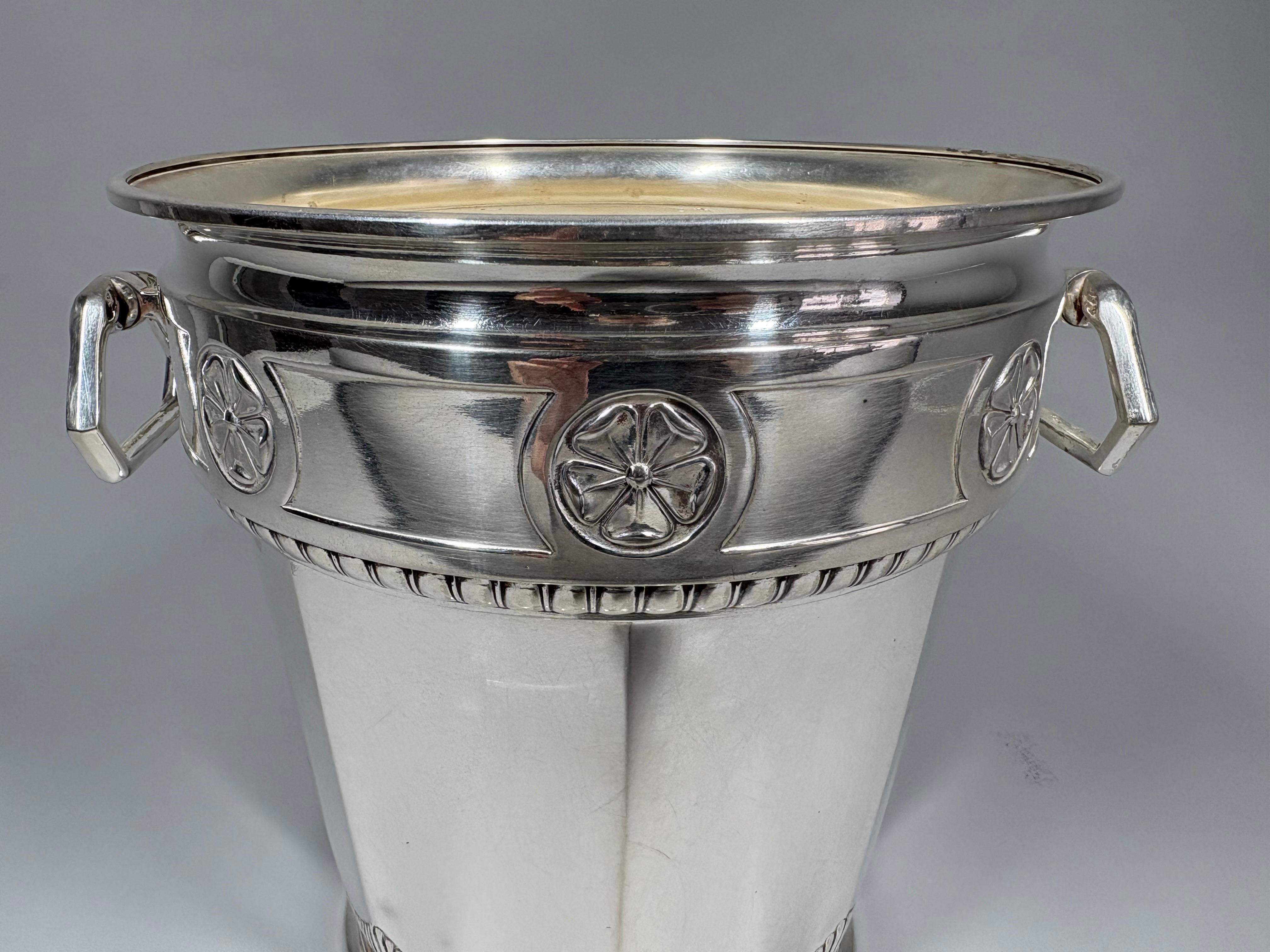 Silver Plate A German Art Nouveau silver plate champagne / wine cooler by Orivit, circa 1905 For Sale