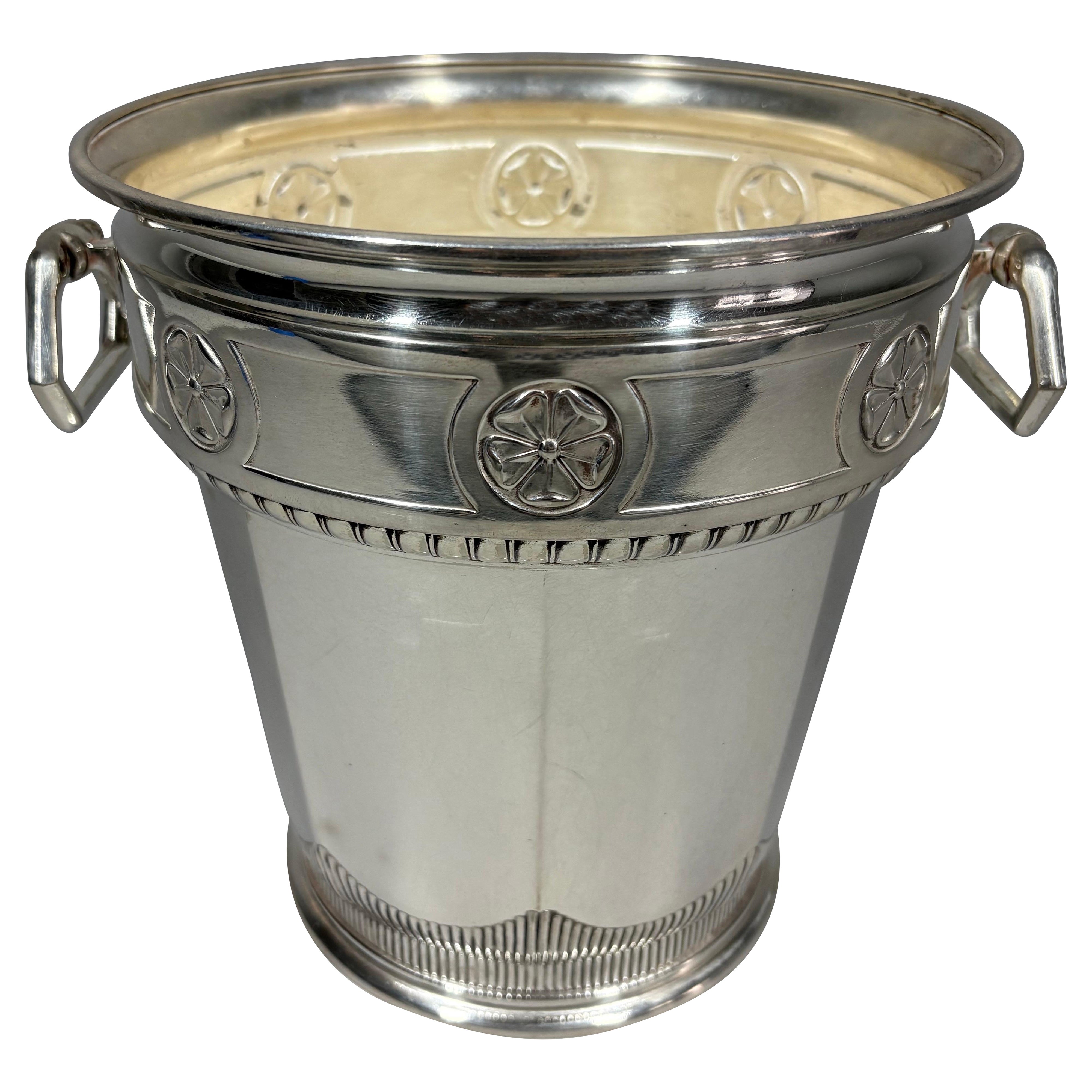 A German Art Nouveau silver plate champagne / wine cooler by Orivit, circa 1905 For Sale