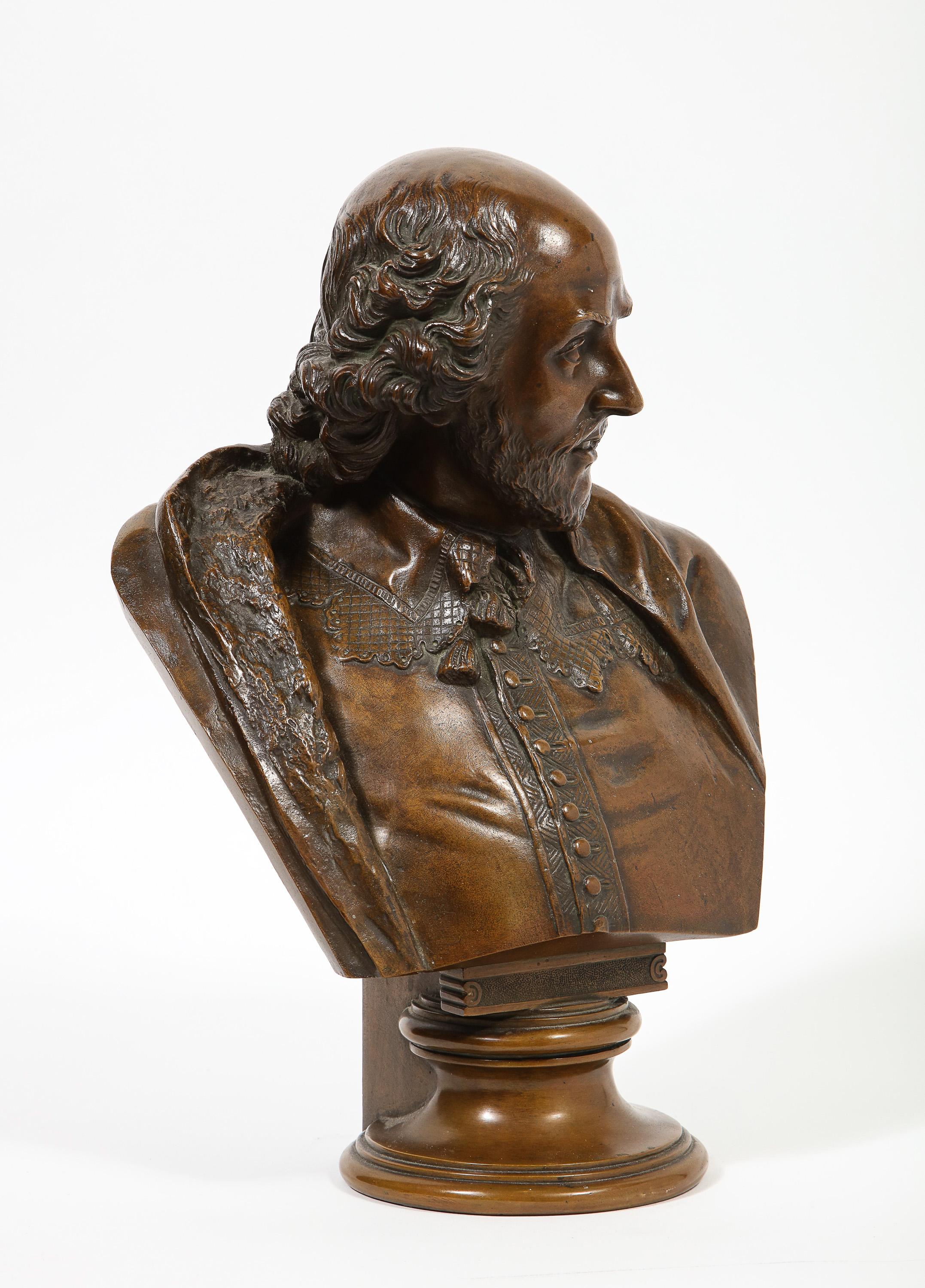 German Bronze Bust of William Shakespeare by Aktien-Gesellschaft Gladenbeck 7
