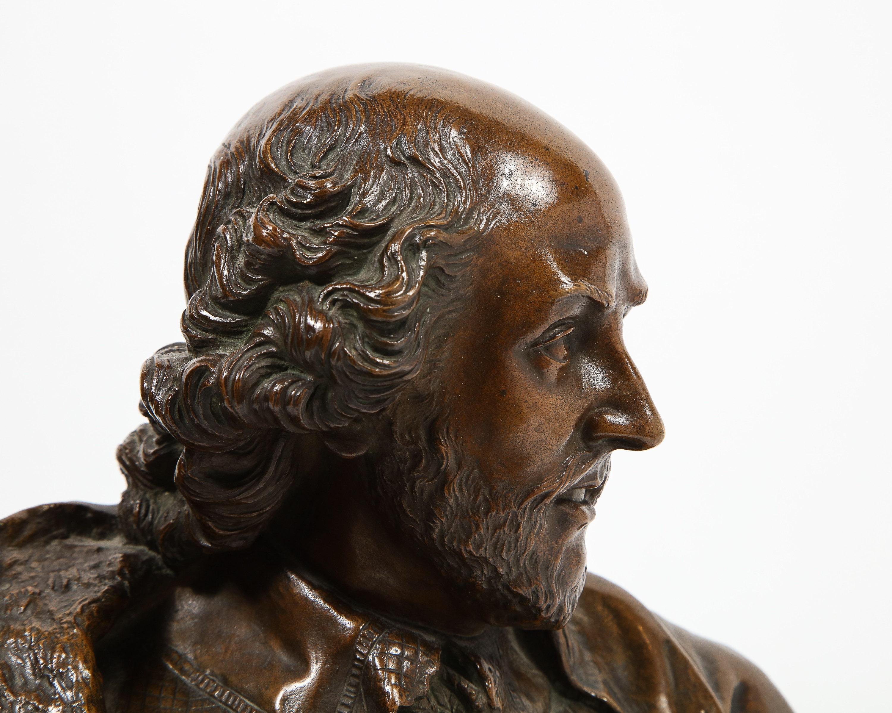 German Bronze Bust of William Shakespeare by Aktien-Gesellschaft Gladenbeck 8