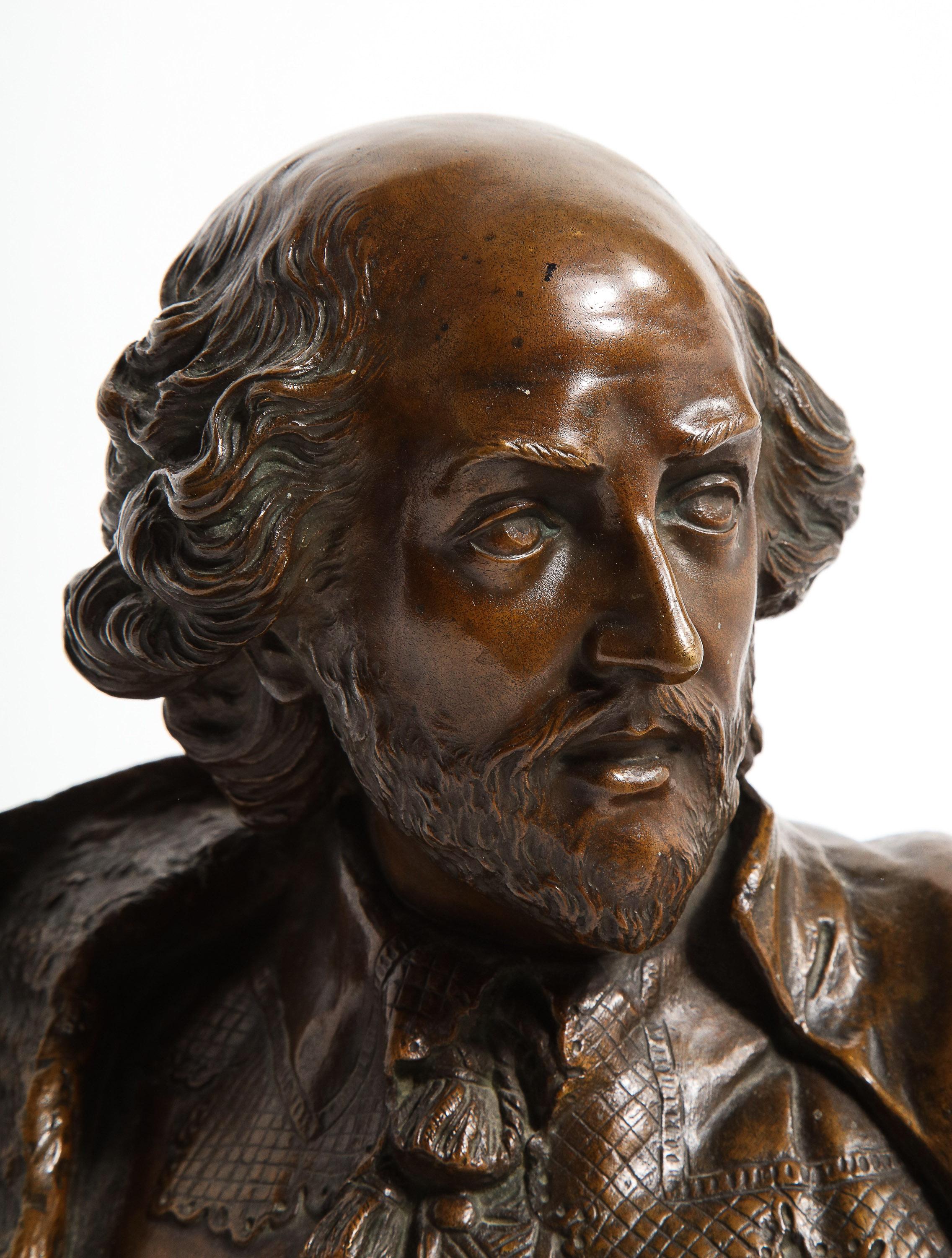 German Bronze Bust of William Shakespeare by Aktien-Gesellschaft Gladenbeck 12